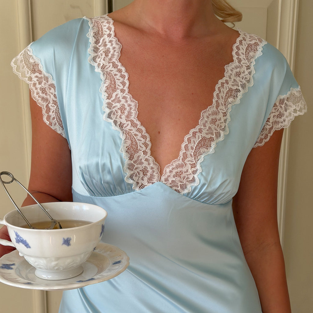 Satin Lace Midi Nightdress
