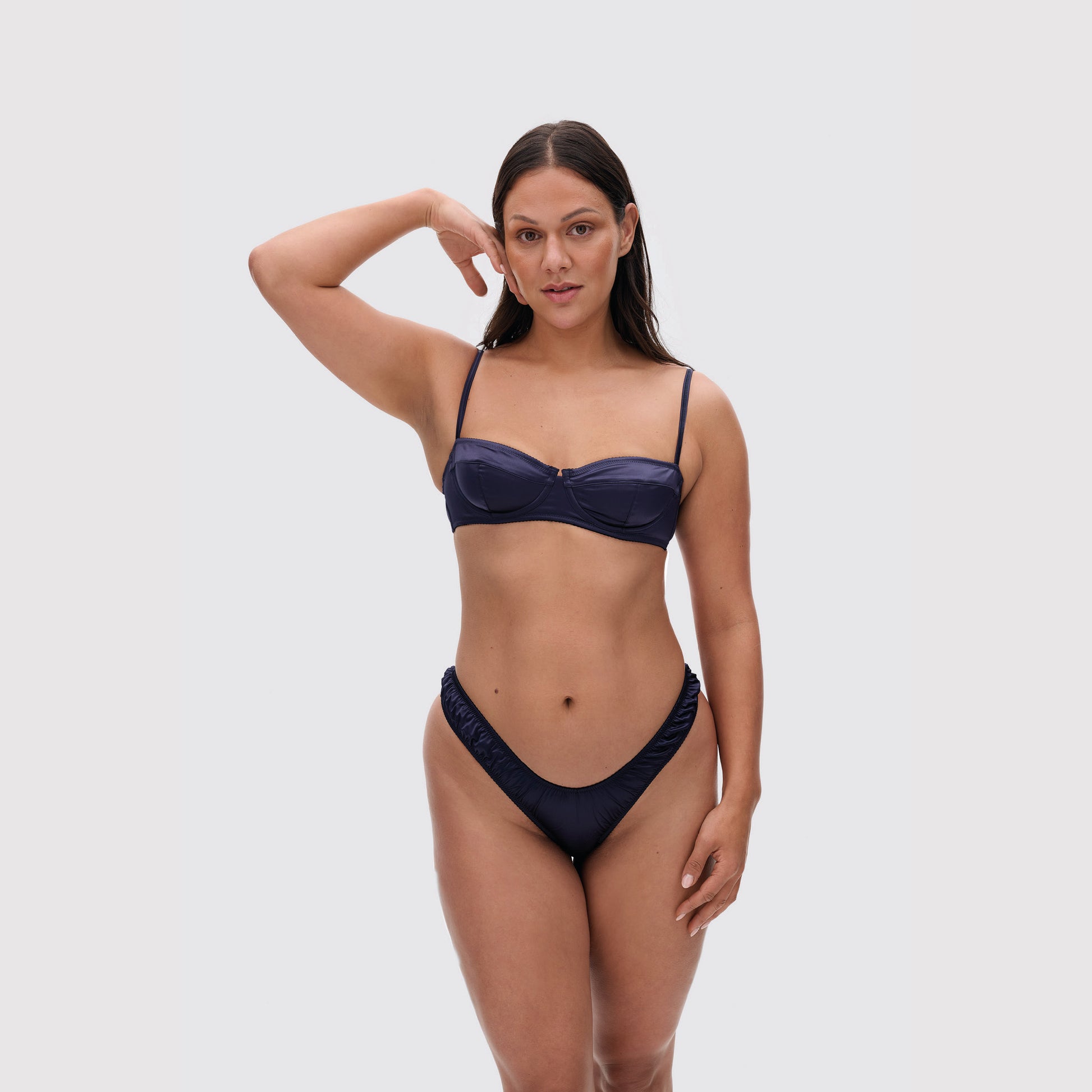 V-shaped satin thong