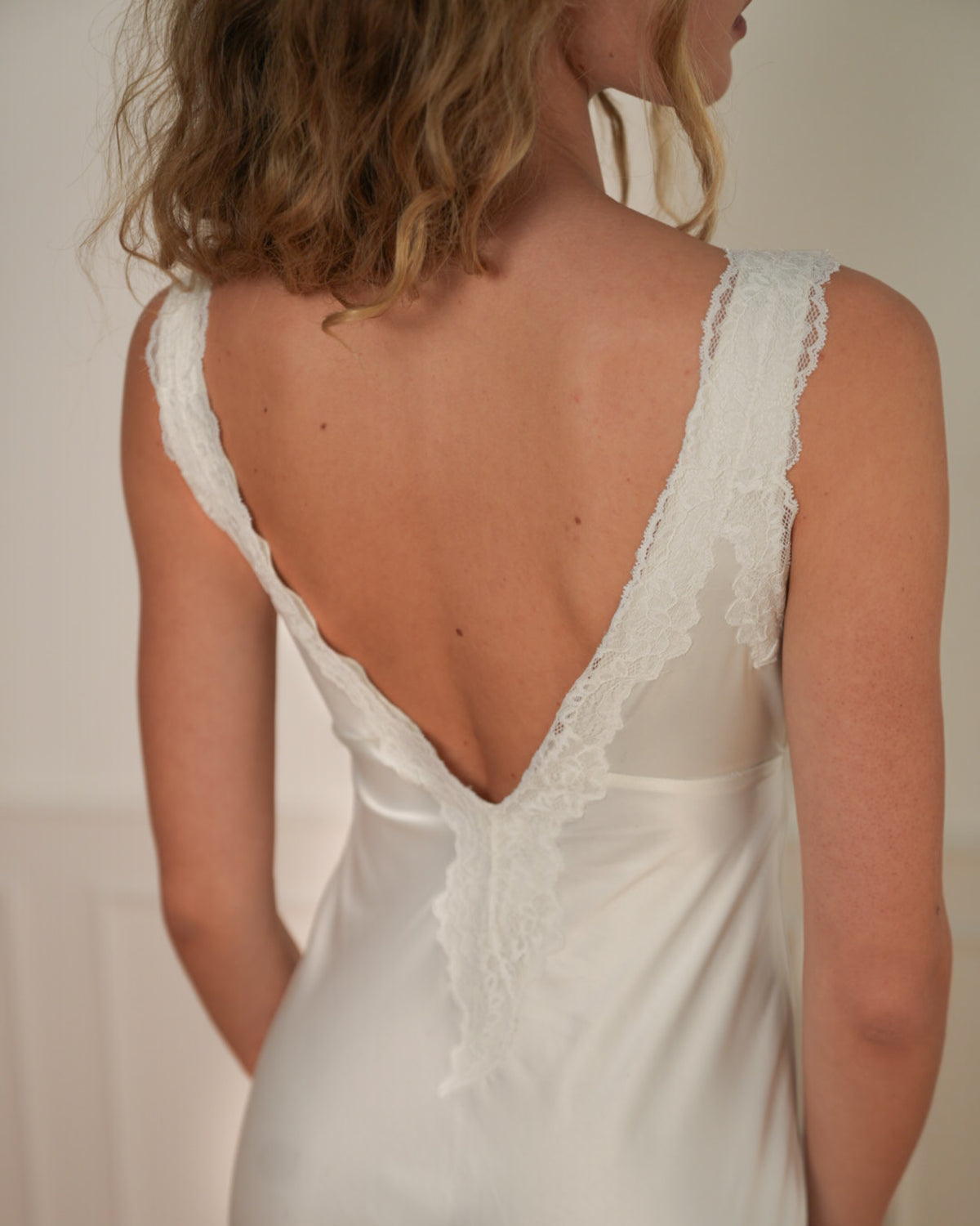 Satin Lace Mini Nightdress