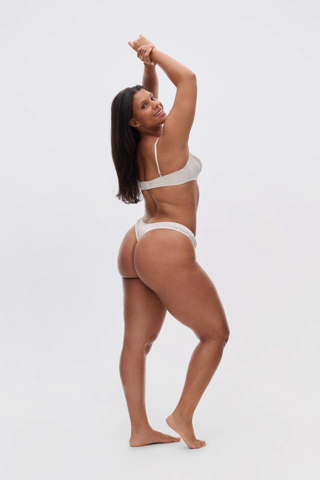 V-shaped satin thong