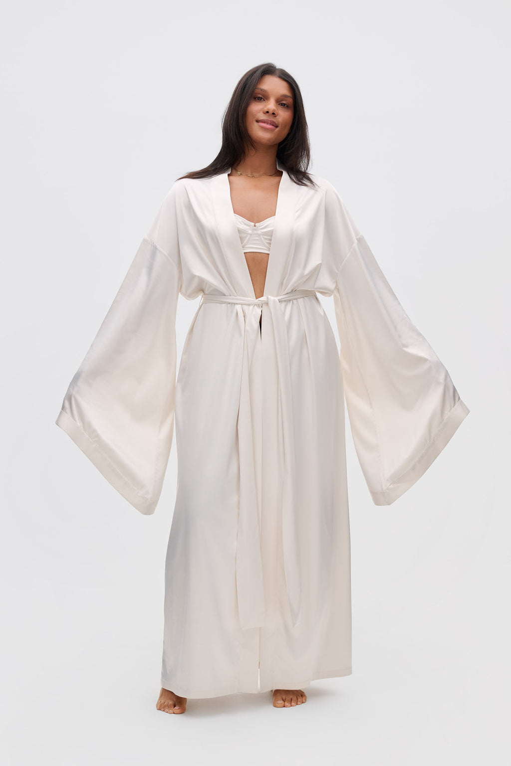 Long Satin Robe